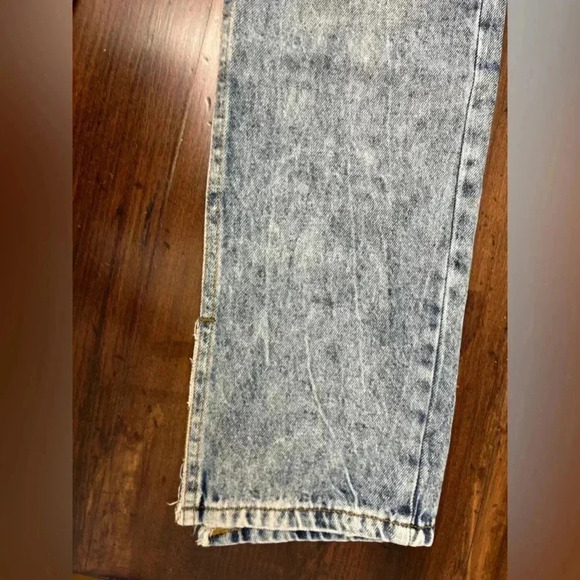 Avec Les Filles Cool Girl Distressed High Rise Straight Jeans 29 Workshop Blue - Picture 6 of 16